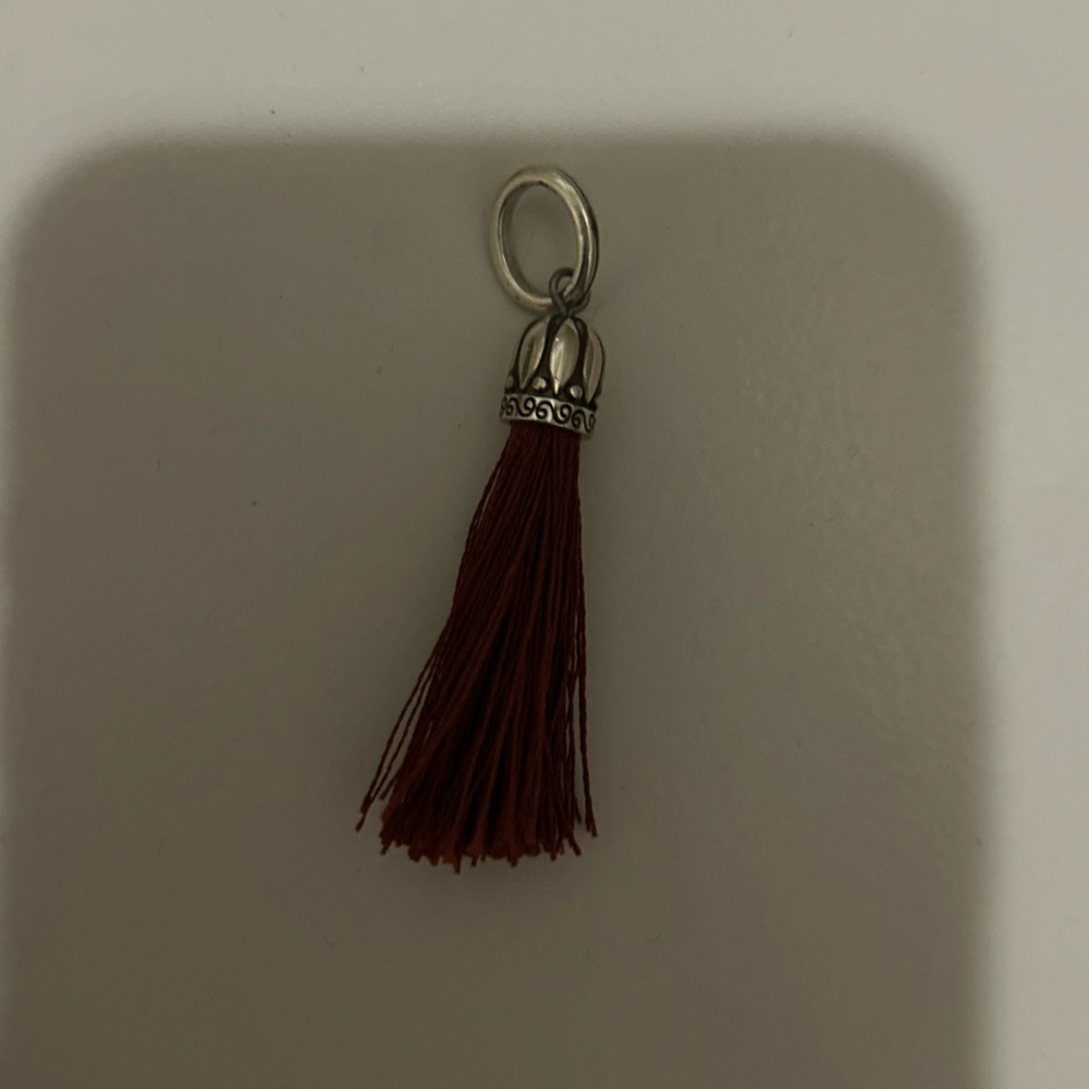 Brighton Silver and Brown Tassel Necklace
